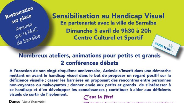 Journée de sensibilisation au handicap visuel - Sarralbe - dimanche 05 avril 2020