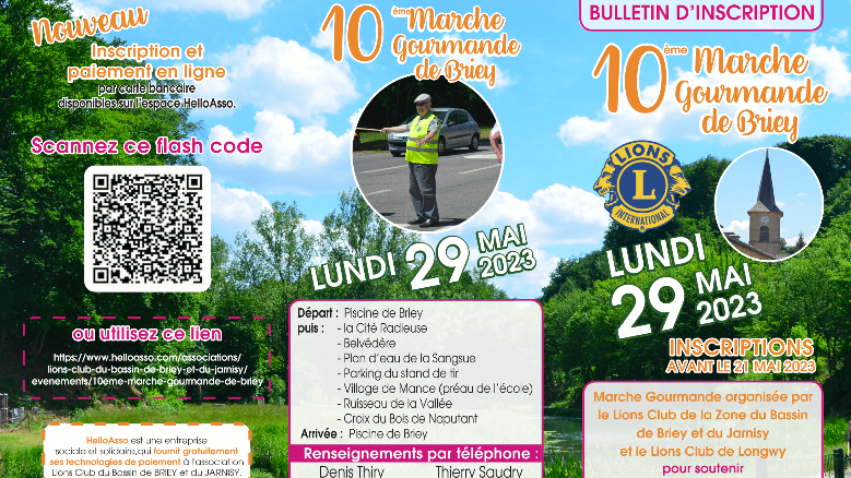 10ème Marche Gourmande de Briey - Lundi 29 mai 2023